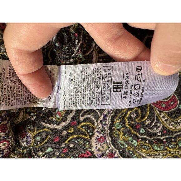 Gap Women Blouse Size XS Paisley Flutter Sleeve Lightweight Polyester Ruffles - Picture 11 of 13